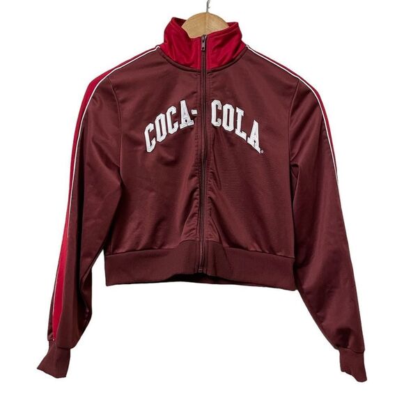 Coca Cola crop full zip retro style jogger jacket - Picture 1 of 3